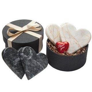 marble heart coasters by marbletree