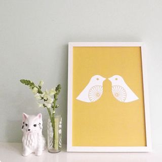 lovey dovey print by clare nicolson