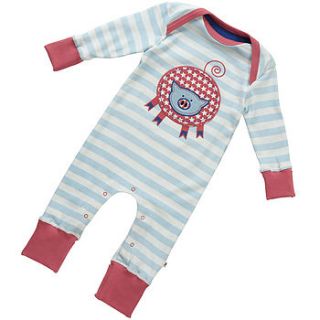 oink oink applique playsuit by piccalilly