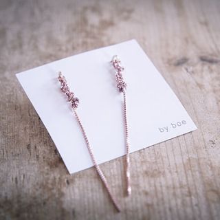 rose long knotted earrings by red ruby rouge