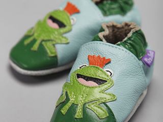 'frog prince' soft leather baby shoes  by pre shoes