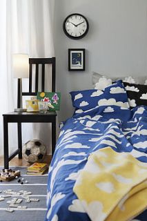 cloud print single bed set by nubie modern kids boutique