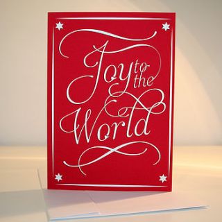 joy to the world christmas card by hannah lloyd