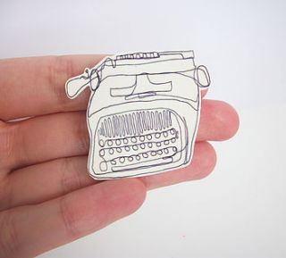 typewriter necklace by laurel howells