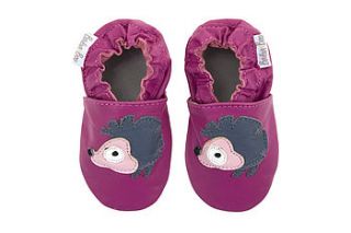 miss hedgehog leather baby shoes by baba+boo