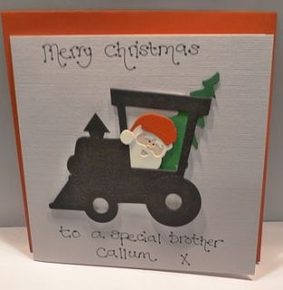 personalised train christmas card by kitty's