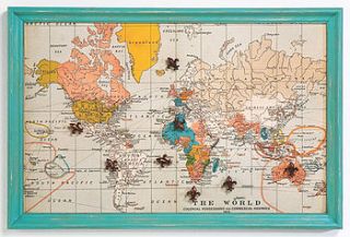 vintage world map memo board by i love retro