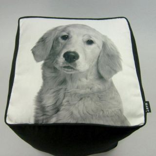 Golden Retriever Cube Ottoman