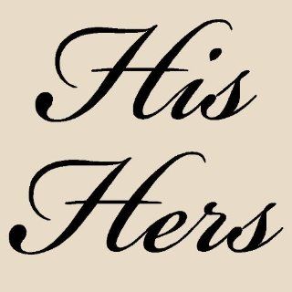 His Hers decal stickers Vinyl Lettering Wall Quotes   Wall Decor Stickers