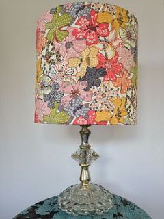 handmade liberty mauvey muted tones lampshade by lancaster & gibbings