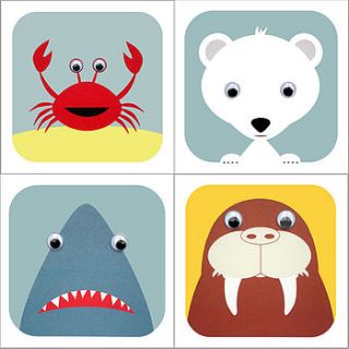 pack of sea life animal cards by stripeycats