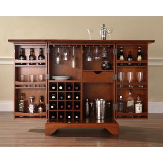 Crosley LaFayette Expandable Bar Cabinet in Classic Cherry