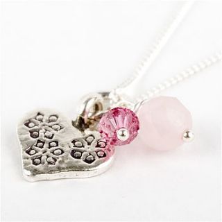 sweetheart necklace in rose by lily belle girl