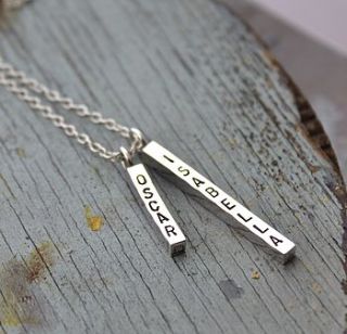 personalised classic tag necklace by posh totty designs boutique