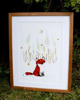 fox's garden art print by jo clark design