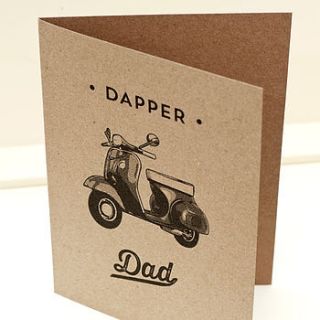 dapper dad scooter card by papergravy