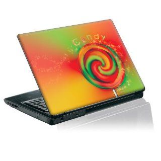 15.4" Taylorhe Laptop Skin Protective Decal Sweet Candy Colorful Swirls Computers & Accessories
