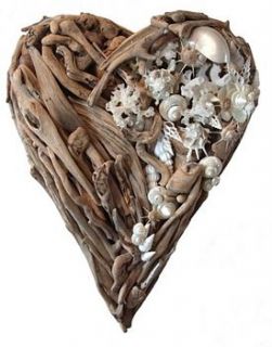 driftwood heart limited edition by karen miller @ devon driftwood designs