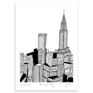 chrysler building new york print by cecily vessey