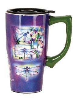 Spoontiques Dragonfly Travel Mug, Purple Kitchen & Dining