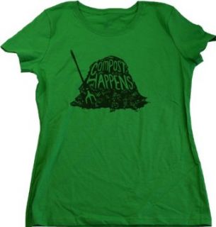 Ann Arbor T Shirt Co. Women's Compost Happens Cut T Shirt Clothing