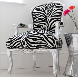 zebra print arm chair by out there interiors