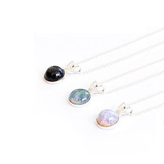 nebula tiny semi precious stone necklace by regalrose