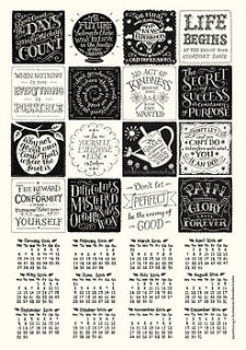 inspirational 2014 calendar by snowdon design & craft