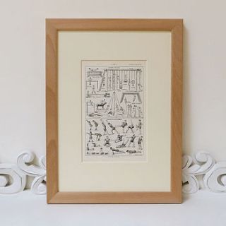 vintage french gymnastics print by tailor and make