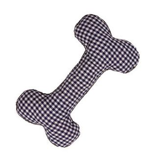 blue gingham bone toy by creature clothes