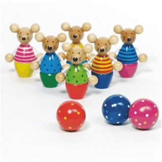children's wooden mice skittles by sleepyheads