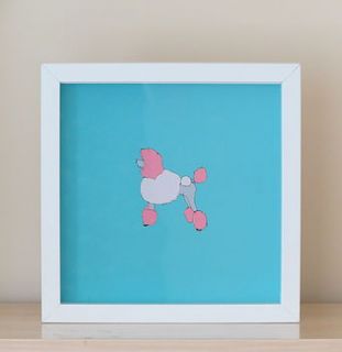pink poodle print by hannah mcgee