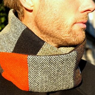 harris tweed combo loop scarf by catherine aitken