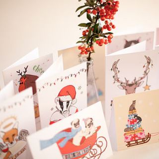 animal christmas card offer, mix and match by sophie parker