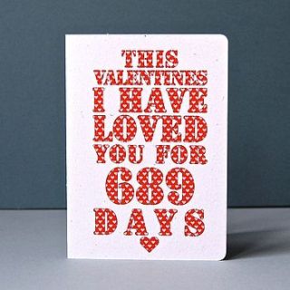 personalised valentine's days card by ruby wren designs
