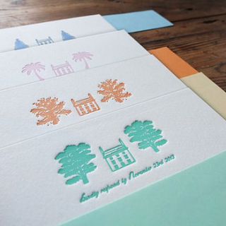 personalised pastel season wedding invitation by wolf & ink