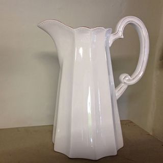 ribbed china jug by velvet brown