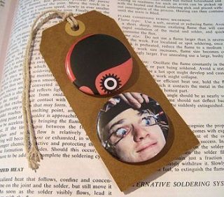 pack of two clockwork orange badges by bijou gifts