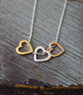 personalised mini heart necklace by posh totty designs boutique