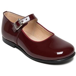 patent girls shoes yolaine by menthe et grenadine