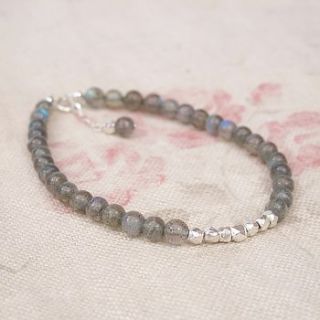 faceted sterling silver and labradorite bracelet by sophie cunliffe
