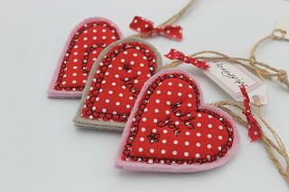 personalised hanging heart by honeypips
