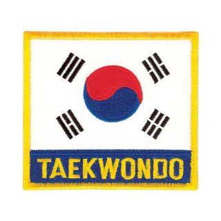 Tiger Claw Korean Flag with Taekwondo Patch   3 1/2" wide  Applique Patches  Sports & Outdoors