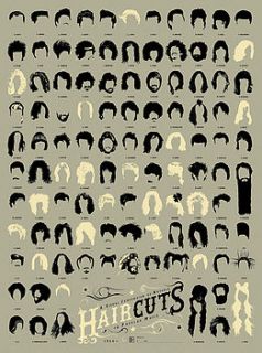 haircuts in music art print by pop chart lab by luckies