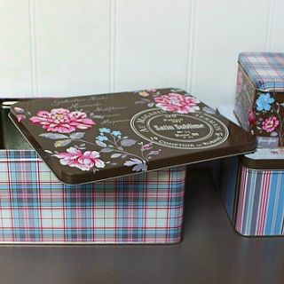 floral storage tins by marquis & dawe