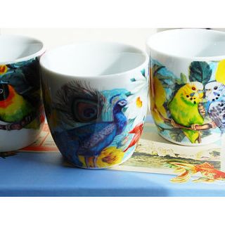 exotic birds tealight holders by monty's vintage shop
