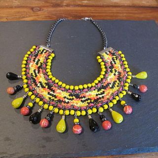 weave statement necklace by molly & pearl