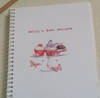 personalised cupcake notebook by this is pretty