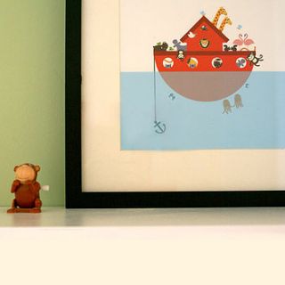 personalised noah's ark print by pocket studio