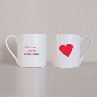 'perfect imperfections' mug by little mug company